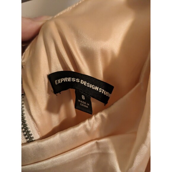 Express Color Block Sheath Dress Size 8 Pink Purple Chiffon Party Dress - Picture 2 of 5